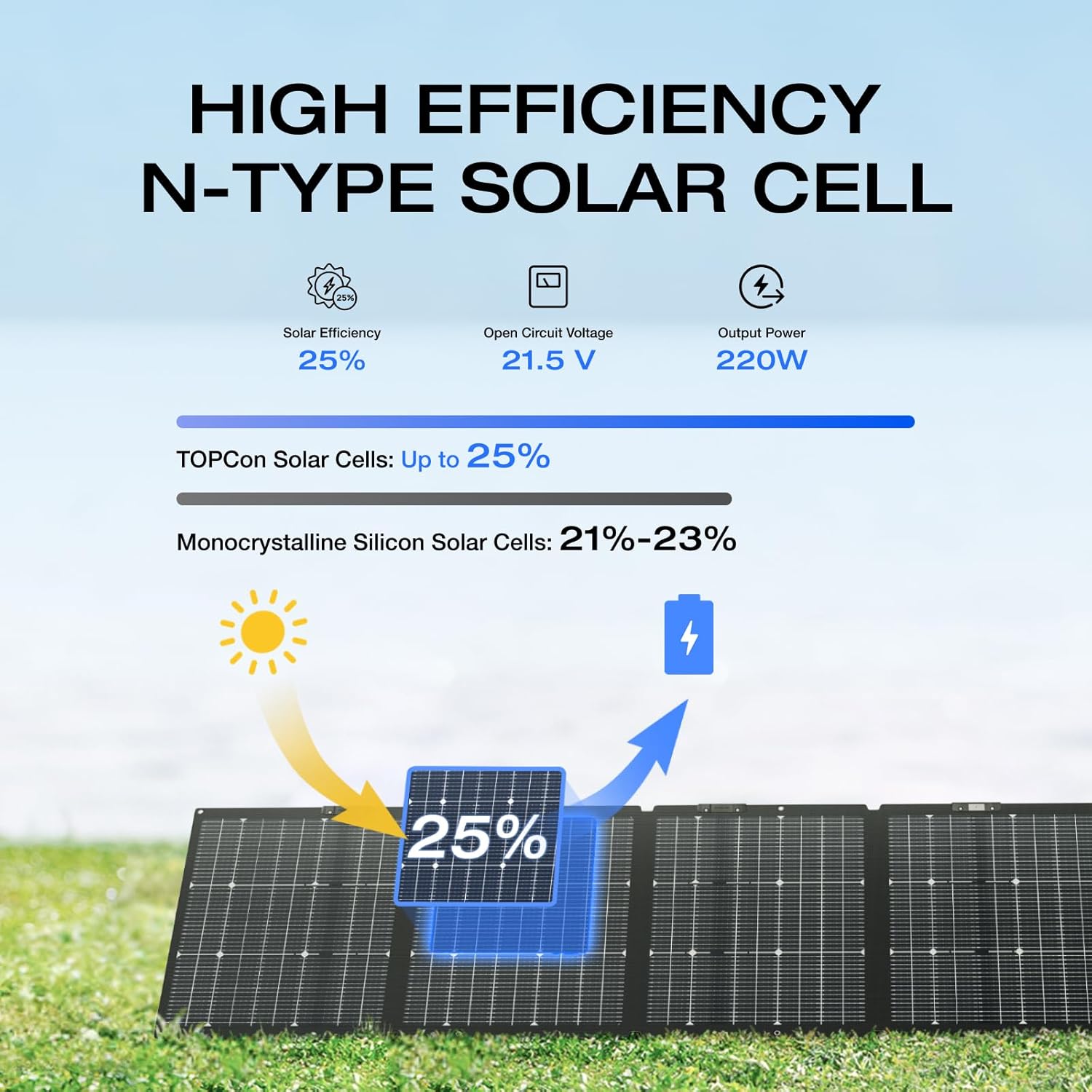 Ecoflow Solar Panel - 220W- Single Facial