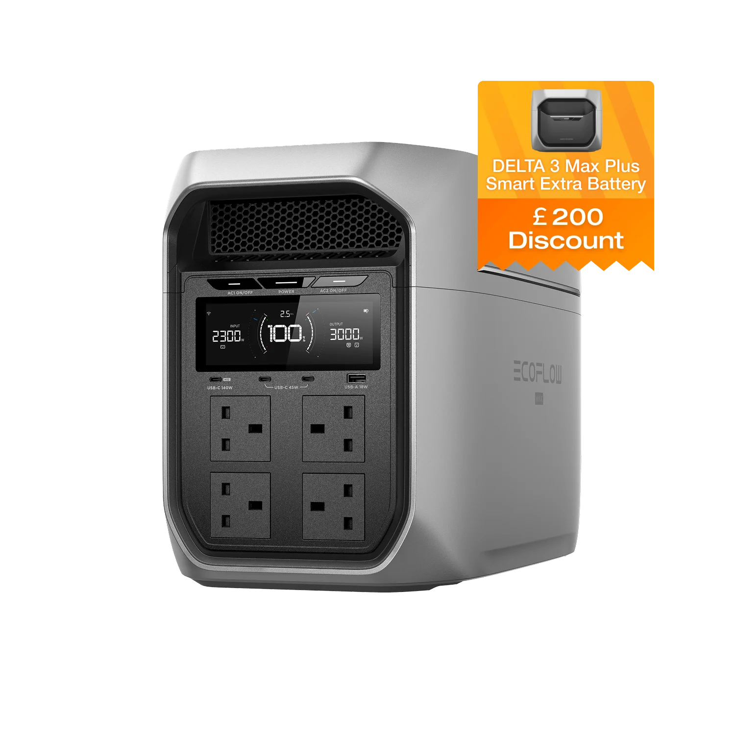 Ecoflow Delta 3 Max Plus(2048WH,3000W Output)