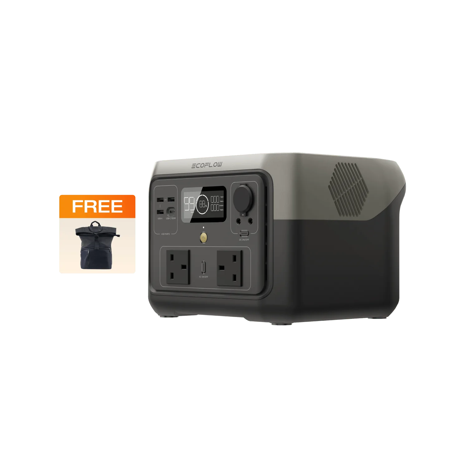 EcoFlow RIVER 2 MAX Portable Power Station (500W,512Wh)